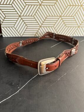 Fossil Women's Leather Western Belt | Size Large